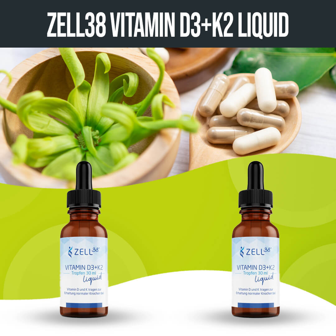 ZELL38 Vitamin D3 + K2 liquid Vorteilsset